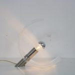 L5015 1970s Lucite with chrome table lamp Italy