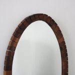 m26539 1960s Oval mirror with wooden frame Denmark