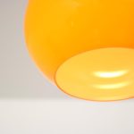 L5059-60 1960s Small orange glass hanging lamp Venini Italy