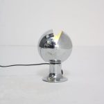 L5066 1970s Small chrome metal eclipse table / wall lamp Egon Hillebrand Hillebrand Leuchten, Germany