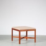 m26552 1960s Teak wooden stool with fabric cushion Norway