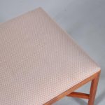m26552 1960s Teak wooden stool with fabric cushion Norway