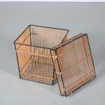 m26584 1960s Rattan basket by Rohé, Netherlands