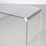 m26616 1970s Rectangular side table with chrome edges Pierangelo Galotti Galotti & Radice, Italy