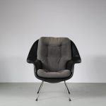 INC144 1960s Gispen style lounge chair from the Netherlands