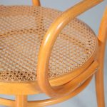 m26641 1970s Thonet chair model Le Corbusier 209 in light wood Lgina, Czech