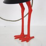 L5084 1970s Bibibibi Table lamp in metal and plastic on ceramics base Ingo Maurer M-Design, Germany