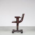 m26693-4 1970s Brown plastic desk chair model Synthesis Ettore Sottsass Olivetti, Italy