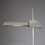 L5115 1970s Floor lamp in aluminium with white metal Bruno Gecchelin Arteluce, Italy