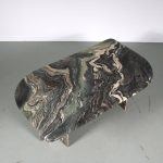 INC147 1970s Green marble coffee table, Italy