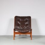 m26725 1960s Hunting chair + ottoman by Torbjorn Afdal for Bruksbo, Norway