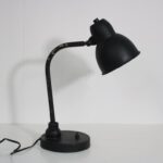 L5125 1950s Black metal adjustable desk lamp in Bauhaus style Germany
