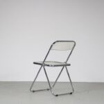 m26889-91 1970s Chrome with plexiglass folding chair model Plia Giancarlo Piretti Castelli, Italy