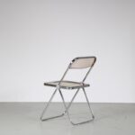 m26993 1970s Chrome with plexiglass folding chair model "Plia" / Giancarlo Piretti / Castelli, Italy