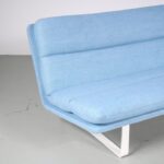 m26096 1970s 3-Seater sofa on metal base with new upholstery Kho Liang Ie Artifort, Netherlands