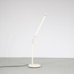 L5159 1970s White metal floor lamp with tube light Light, Belgium