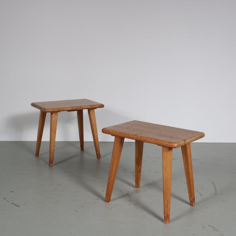 m27057 1960s Pair of side tables by Carl Malmsten for Svensk Fur, Sweden