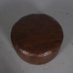 m27072 1970s Brown patchwork leather pouf Netherlands
