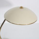 L5168 1950s Beige metal desk lamp with brass details Italy