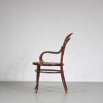 m27110 1950s Chaplin chair with armrests commissioned by Le Corbusier Ligna for Thonet, Poland
