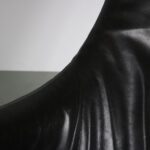 m27264 1980s Black leather easy chair model Loge Gerard van den Beg Montis, Netherlands