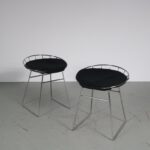 m27285-6 1960s Chrome plated metal wire stool Tomado, Netherlands