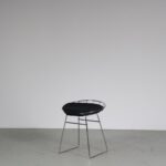 m27285-6 1960s Chrome plated metal wire stool Tomado, Netherlands