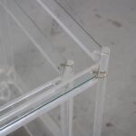 m27279 1970s Set of clear acrylic nesting tables Italy