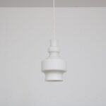L4755 1960s Milk glass hanging lamp by Raak, Netherlands