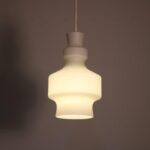 L4755 1960s Milk glass hanging lamp by Raak, Netherlands