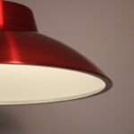 L2869 1960s Red metal hanging lamp by Lyfa, Denmark