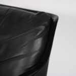m27311 2000s Cocca Black plastic easy chair with black leather cushions Carlo Colombo Arflex, Italy