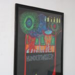 m26600 1970s Framed Hundertwasser lithography Austria