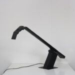 L5189 1980s Black plastic adjustable desk lamp / Hans von Klier / Bilumen, Italy