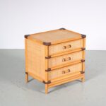 m27348 1970s Rattan with wicker drawer cabinet France