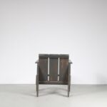 m27401 1960s Pine wooden gray painted Crate chair Gerrit Rietveld Netherlands
