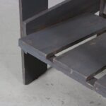 m27401 1960s Pine wooden gray painted Crate chair Gerrit Rietveld Netherlands