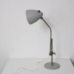 L5260 1950s Gray metal with chrome adjustable desk lamp Hala, Netherlands