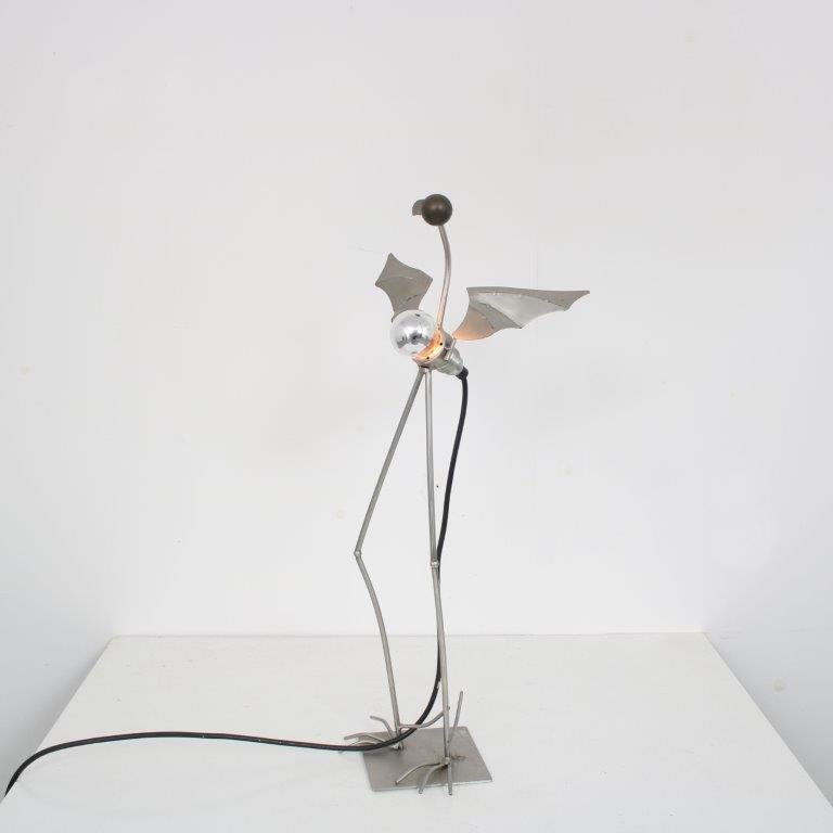 L5275 1980s Metal bird shaped table lamp Reinhard Stubenrauch Germany