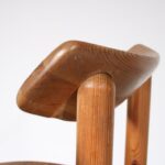 m27498 1970s Pine wooden dining or side chair with adjustable backrest Rainer Daumiller Hirtshals Savvaerk, Denmark