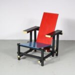 m27531 1970s Gerrit Rietveld chair (red yellow blue) reproduction Netherlands