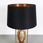 L3416 1970s French Messing Table Lamp in the style of Maison Jansen 1