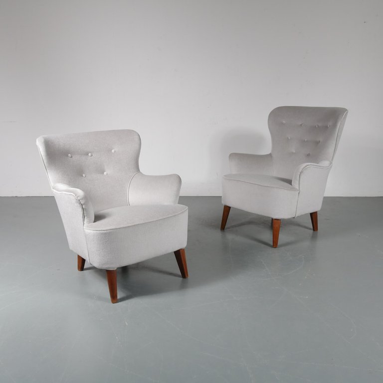 m22540-1 Pair of Theo Ruth Lounge Chairs for Artifort, the Netherlands, 1950