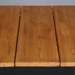 m27590 1950s “Pirkka” Coffee Table in pine with black wooden base Ilmari Tapiovaara Laukaan Puu, Finland