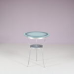 m27611 1990s Side table in aluminium with glass top Arper, Italy