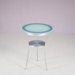 m27611 1990s Side table in aluminium with glass top Arper, Italy