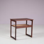 m27607 1960s Small rosewooden with cane side table Johannes Andersen Silkeborg, Denmark