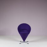mb366 1960s Cone chair in new purple kvadrat fabric Verner Panton Plus Linje, Denmark Verner Panton Plus Linje, Denmark