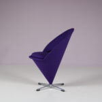 mb366 1960s Cone chair in new purple kvadrat fabric Verner Panton Plus Linje, Denmark Verner Panton Plus Linje, Denmark