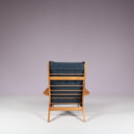 m26423 1950s Easy chair in birch wood with grey fabric upholstery / Koene Oberman / Gelderland, Netherlands